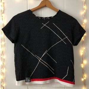 Vintage KD Spring Geometric Blouse XS